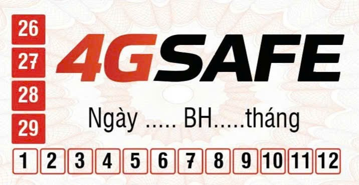 Tem bảo hành chính hãng thiết bị 4GSAFE